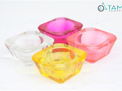 Chân nến thủy tinh màu trong suốt TNS2